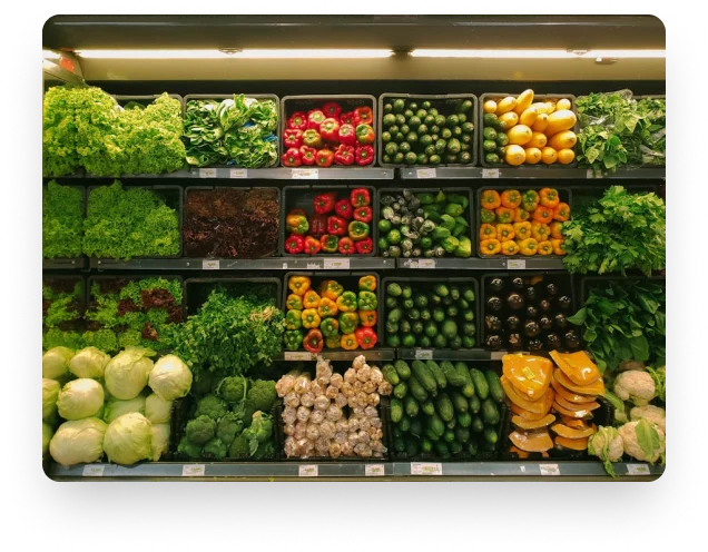 Fresh Produce Display Shelf